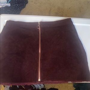 Plus o ring zip cord mini skirt